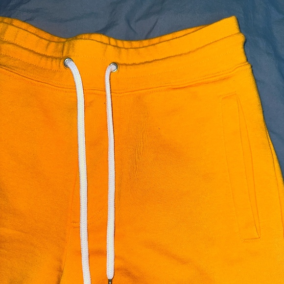 Men's Drawstring Shorts - US M - Deep Yellow - Loose Fit - Forever 21 - Picture 2 of 5